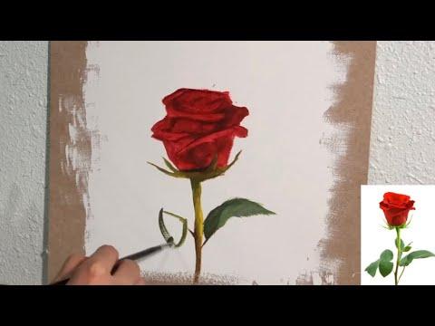 كيفية رسم الورد بالألوان الزيتية للمبتدئين 