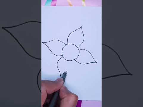 كيفية رسم وردة سهلة جدا خطوة بخطوة 