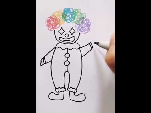 رسم مهرج بطريقة سهلة وبسيطة Shorts 