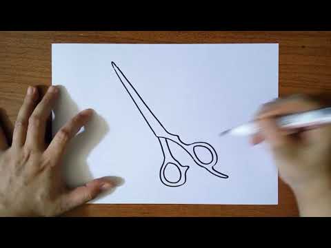 How To Draw A Scissor Step By Step كيفية رسم مقص خطوة بخطوة 
