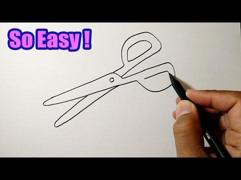 How To Draw A Scissors Step By Step EASY TO FOLLOW 