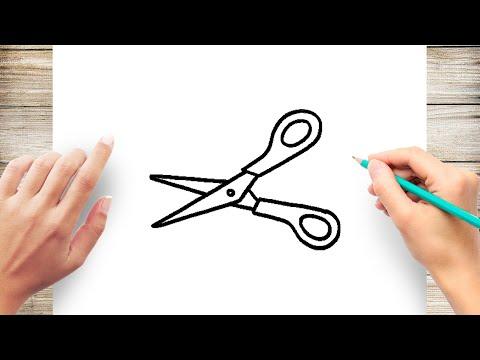 How To Draw A Scissor Step By Step 