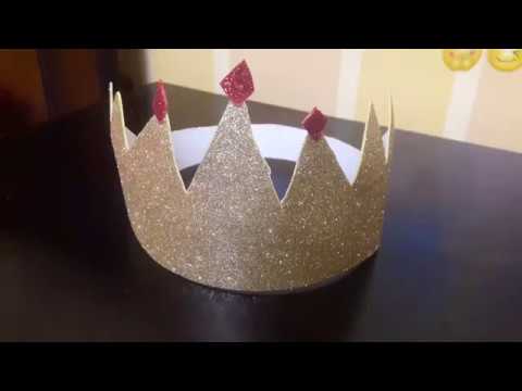 تاج بالفوم للاطفال تاج من الفوم او الورق افكاربالفوم How To Make A Paper Foam Crown 