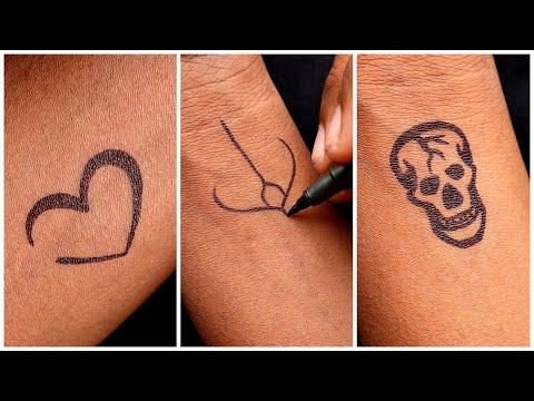 Fire Skull Tattoo A Simple Heart Tattoo Idea 