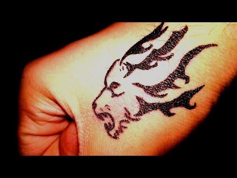 طريقة رسم وشم النمر على اليد How To Draw A Tiger Tattoo 