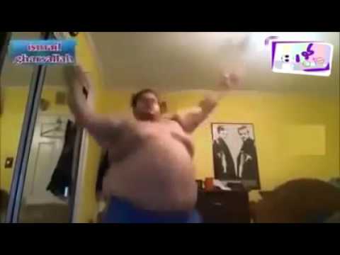 Fat Man Dancing Funny رجل سمين يرقص 