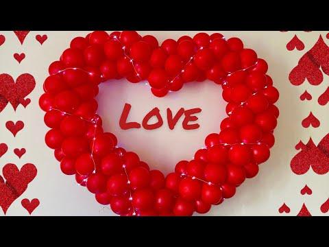 VALENTINES Day Heart Shape Balloon Garland With Out Stand بادكنك آرايي Balloonarch بادكنك آرائي 