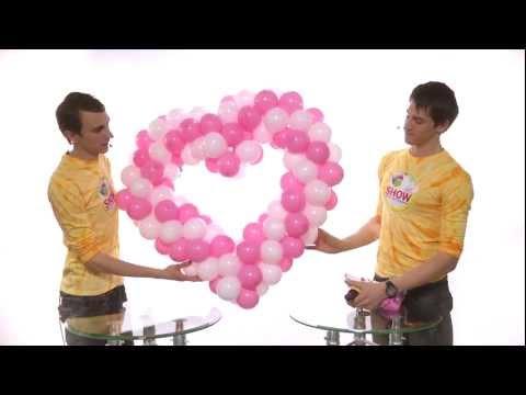 Как сделать сердце из шаров Heart Made Of Balloons 