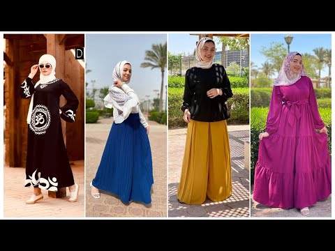 ملابس صيفية كاجوال للمحجبات بلوزات صيفي لعام 2022 2023 اجمل تنسيقيات كاجوال للجامعه Dresses Hija 