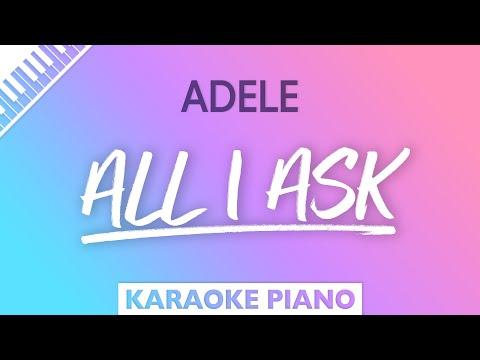 Adele All I Ask Karaoke Piano 