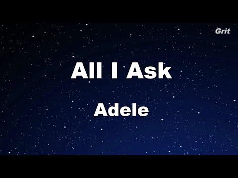 All I Ask Adele Karaoke No Guide Melody Instrumental 