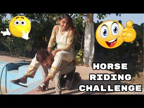 Funny Human Horse Riding Challenge 