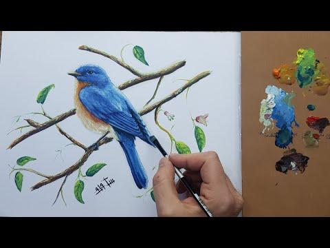 طريقة رسم العصفور How To Draw A Bird 