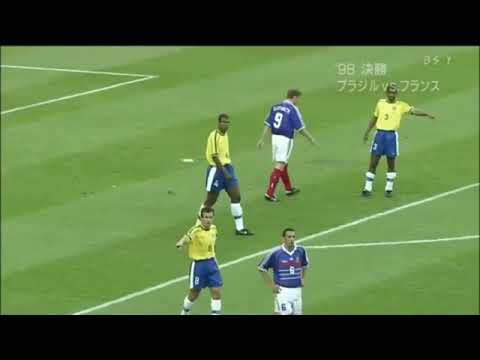 *) نهائي كأس العالم 1998 على يد الراحل الفرنسي البرازيل 