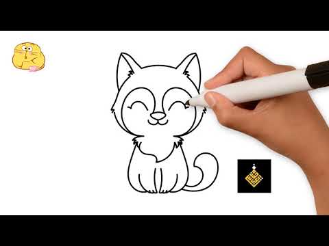 طريقة رسم ذئب رسم سهل رسومات سهلة للاطفال بالخطوات 