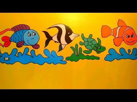رسم قاع البحر ديكورات أطفال 