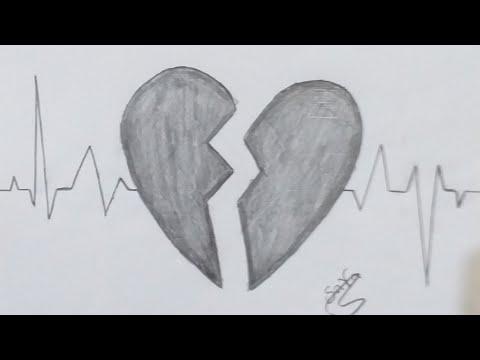 كيفية رسم قلب جريح سهل جدا 
