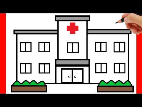 HOW TO DRAW A HOSPITAL EASY EASY DRAWINGS 