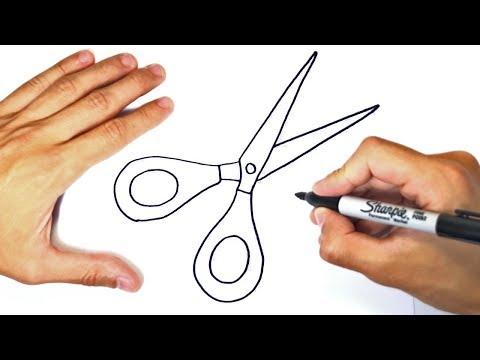 How To Draw A Scissors For Kids Scissors Easy Draw Tutorial 