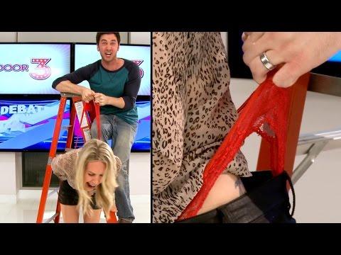 HOT HOST GETS PAINFUL WEDGIE Debate Your Fate 