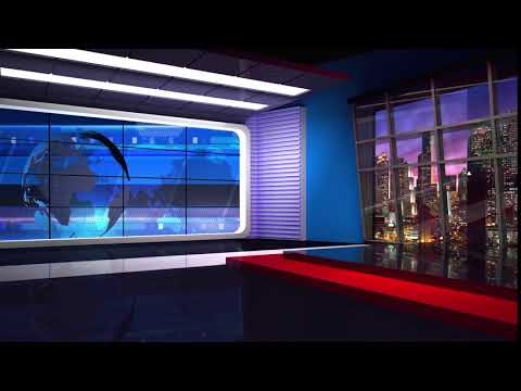 مجموعة News Tv Studio Set 16 حلقة خلفية شاشة خضراء افتراضية Bpgcc5 MD 1 