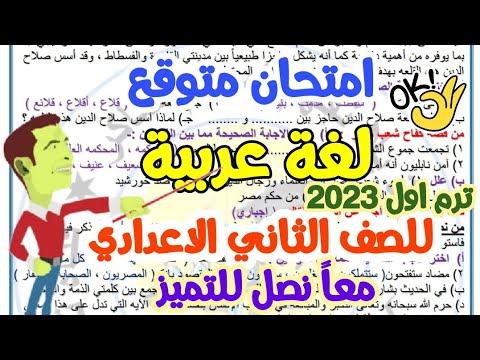 تسريب امتحان اللغة الصينية في اللغة العربية للصف الثاني الاعدادي 2023 الفصل الدراسي الأول النصف الثاني من الثانوية العامة الامتحان الاعدادي المتوقع لامتحان اللغة العربية 