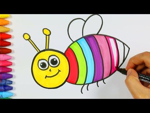 كيفية رسم النحل تلوين النحل لوحة النحل كيفية رسم ولون كيفية رسم ولون الاطفال التلفزيون 