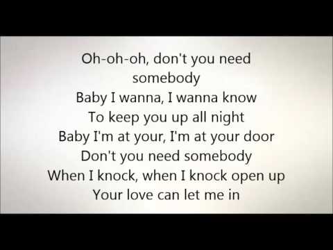 RedOne Don T You Need Somebody Friends Of RedOne S Version Lyrics 