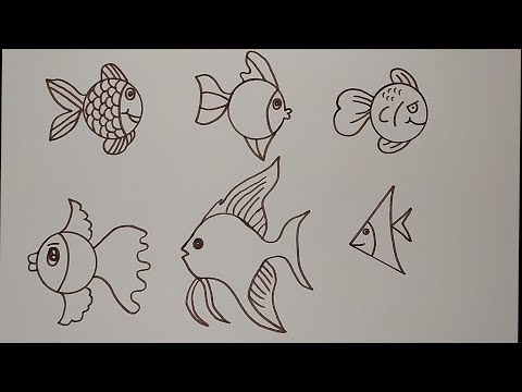 رسم اسماك جميلة وبراقة Draw Beautiful And Shiny Fish 
