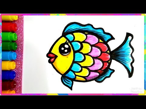 رسم سمكة جميلة وسهلة للأطفال خطوة بخطوة رسم سهل جدا رسم سمك بسيط بالخطوات 