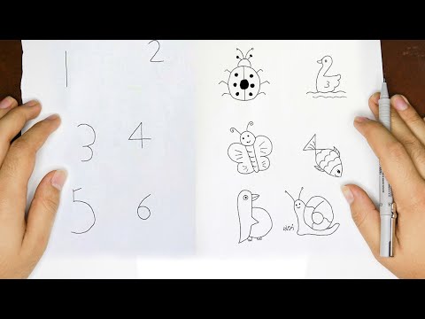 تحويل الارقام الي رسومات بسيطه وجميله رسم سهل Rasm By Number Easy 9 Drawing From Numbers For Kids 