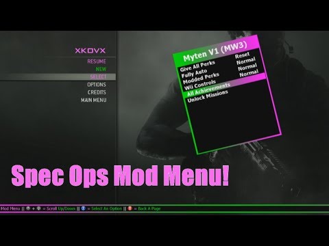 MW3 TU24 Myten V1 Campaign Spec Ops Mod Menu XBOX 360 تنزيل 