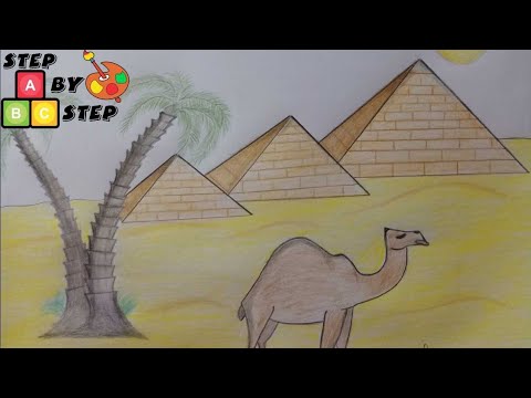 رسم الأهرامات رسم موضوع عن السياحة شورت 