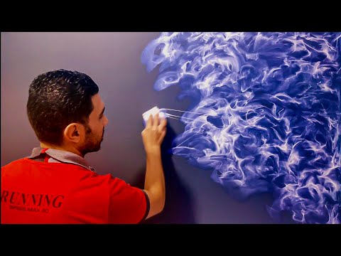 اصنع بنفسك ديكور ثري دي بالسحاب المطاط 3d Wall Paint 