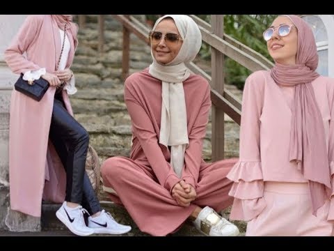 تنسيق أزياء محجبات باللون الوردي Pink Hijab Outfits Style 2019 