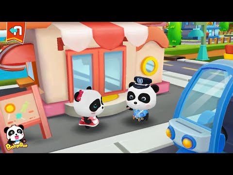 Baby Panda S Candy Shop Was Stolen Baby Panda Sheriff Policeman Pretend Play BabyBus 
