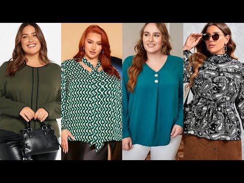 بلوزات شتاء 2023 للأجسام الممتلئة Winter 2023 Curvy Blouses 