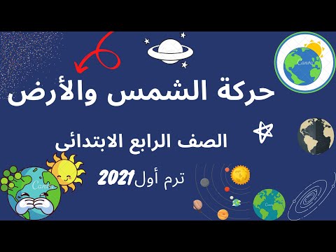 شرح العلوم للصف الرابع الابتدائي الترم الأول 2021 الوحدة الثانية الكون الدرس 2 حركة الشمس والأرض 