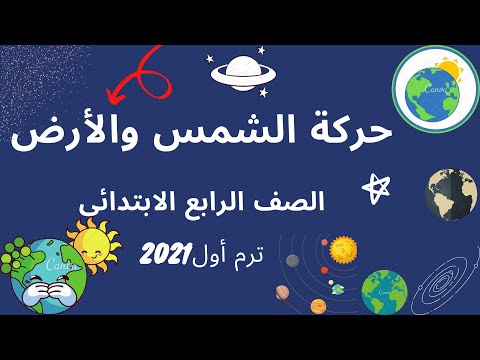 شرح علوم للصف الرابع الابتدائى ترم الاول 2021 الوحدة الثانية الكون الدرس 2 حركة الشمس والأرض 