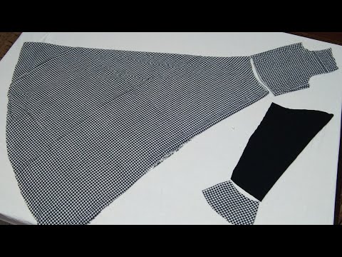 طريقة تفصيل وخياطة فستان كلوش مع أدق التفاصيل 