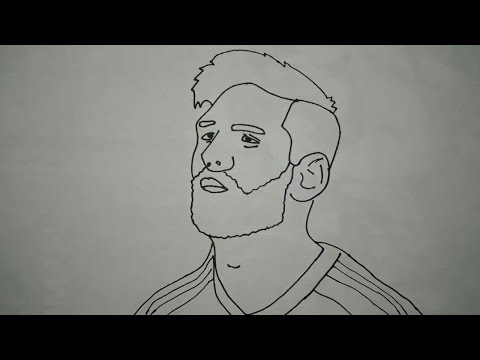 طريقة رسم الليونال ميسي How To Draw Lional Messi 