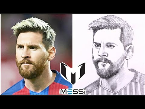 رسم ليونيل ميسي خطوة بخطوة بالقلم الرصاص للمبتدئين كيفية رسم رسم ليونيل ميسي ميسي 