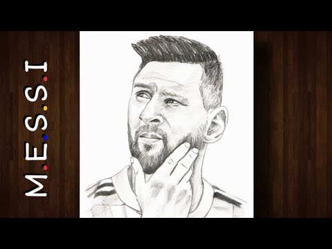 رسم ليونيل ميسي خطوة بخطوة بالرصاص How To Draw Lionel Messi 