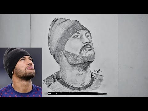 رسم نيمار خطوة بخطوة بالراصاص How To Draw Neymar 