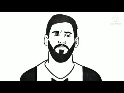 رسم ميسي بطريقه سهله رسم سهل الارجنتين 2022 How To Draw Lionel Messi كاس العالم 2022 