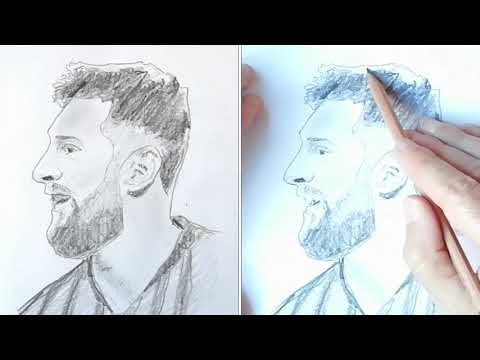 تعلم رسم ليو ميسي خطوة بخطوة 