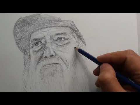 رسم البابا شنودة Drawing Of Pope Shenouda 