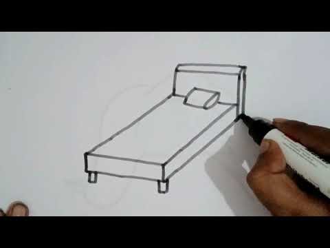 How To Draw A Bed Easy Drawing Step By Step Learn Drawing 