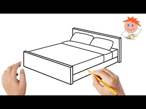 كيفية رسم السرير 