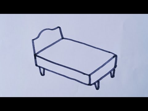 How To Draw A Bed Easy Drawing Step By Step Bed Outline Drawing 
